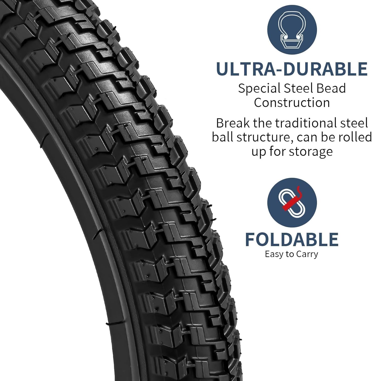 YUNSCM 2-PCS 16" Bike Tires 16x1.75/47-305 and 16" Bike Tubes Schrader Valve Compatible with Stroller/Kid Bike 16 x 1.75 Bicycle Tires and Tubes（Y-687）