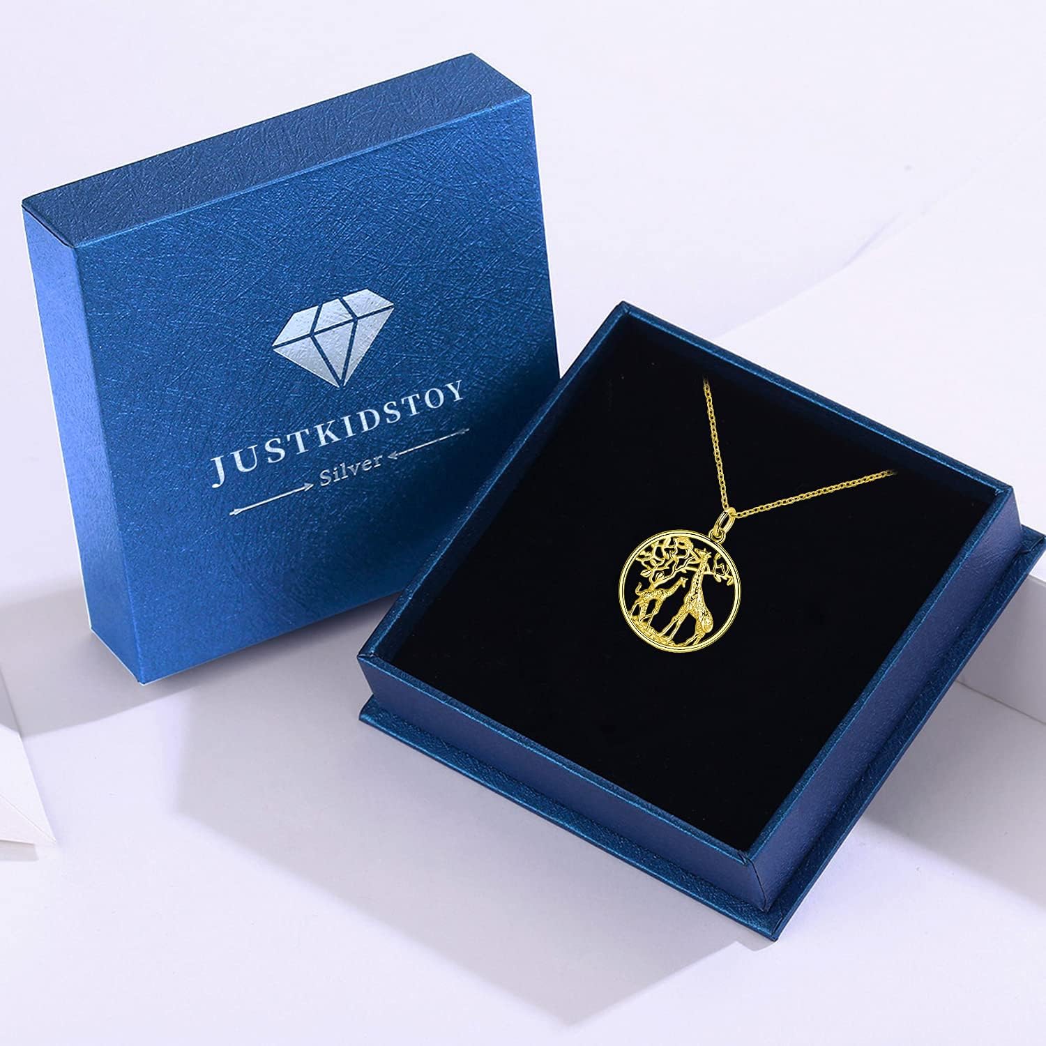 Giraffe Necklace 925 Sterling Silver Tree of Life Family Love Pendant Necklace Jewelry Birthday Gifts for Women Mother - Image 7