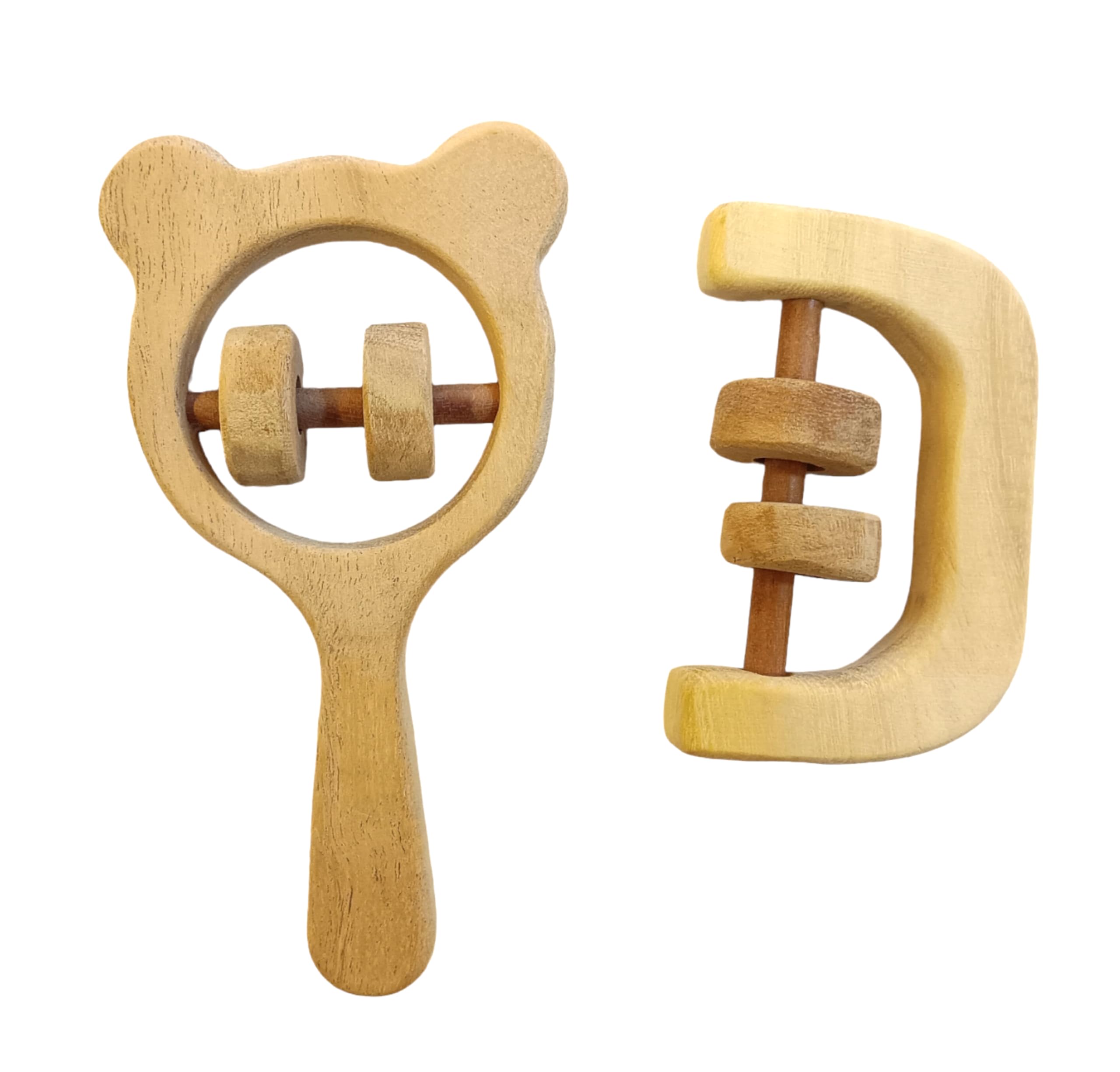 neemtoys® Neem Wooden Rattles | Sound Making Infant Toys for 0 to 3 Year Kids| Pure & Organic Healthy Wooden Toys Set of 2 Rattles (B0C5TBQTV1) Amazon Price History, Amazon Price Tracker