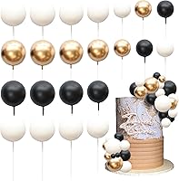 Vista 29 de 30 piezas de bolas de purpurina para tarta, mini globos, decoración de tarta, bolas de espuma, decoración de tarta de bricolaje, bolas de pastel