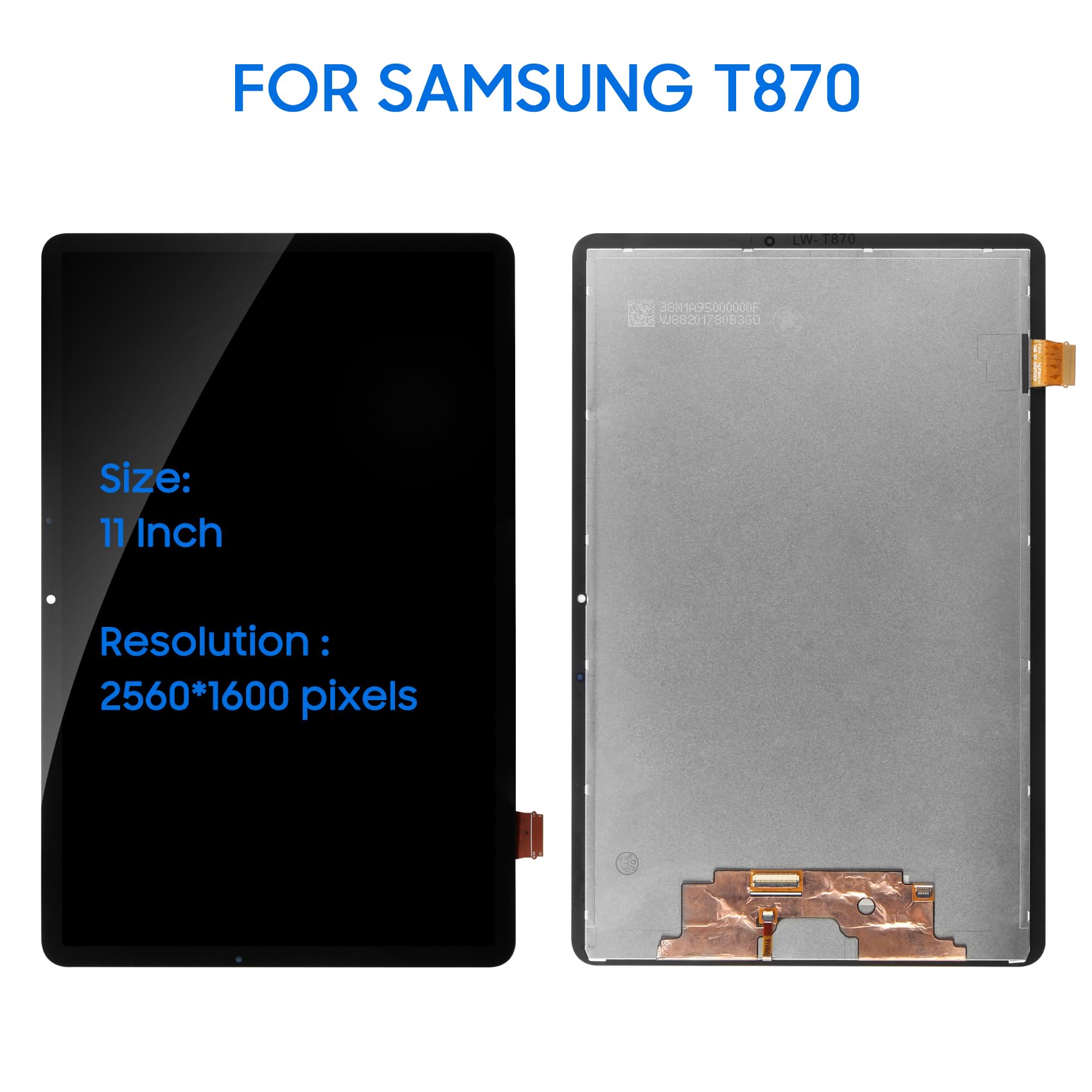Schermo LCD TFT per Samsung Galaxy Tab S7 T870 SM-T870 SM-T875 T878U T876B T875U 11" Display LCD Touch Screen Digitizer Assembly di ricambio con strumento (nero, non per S7+ Plus)