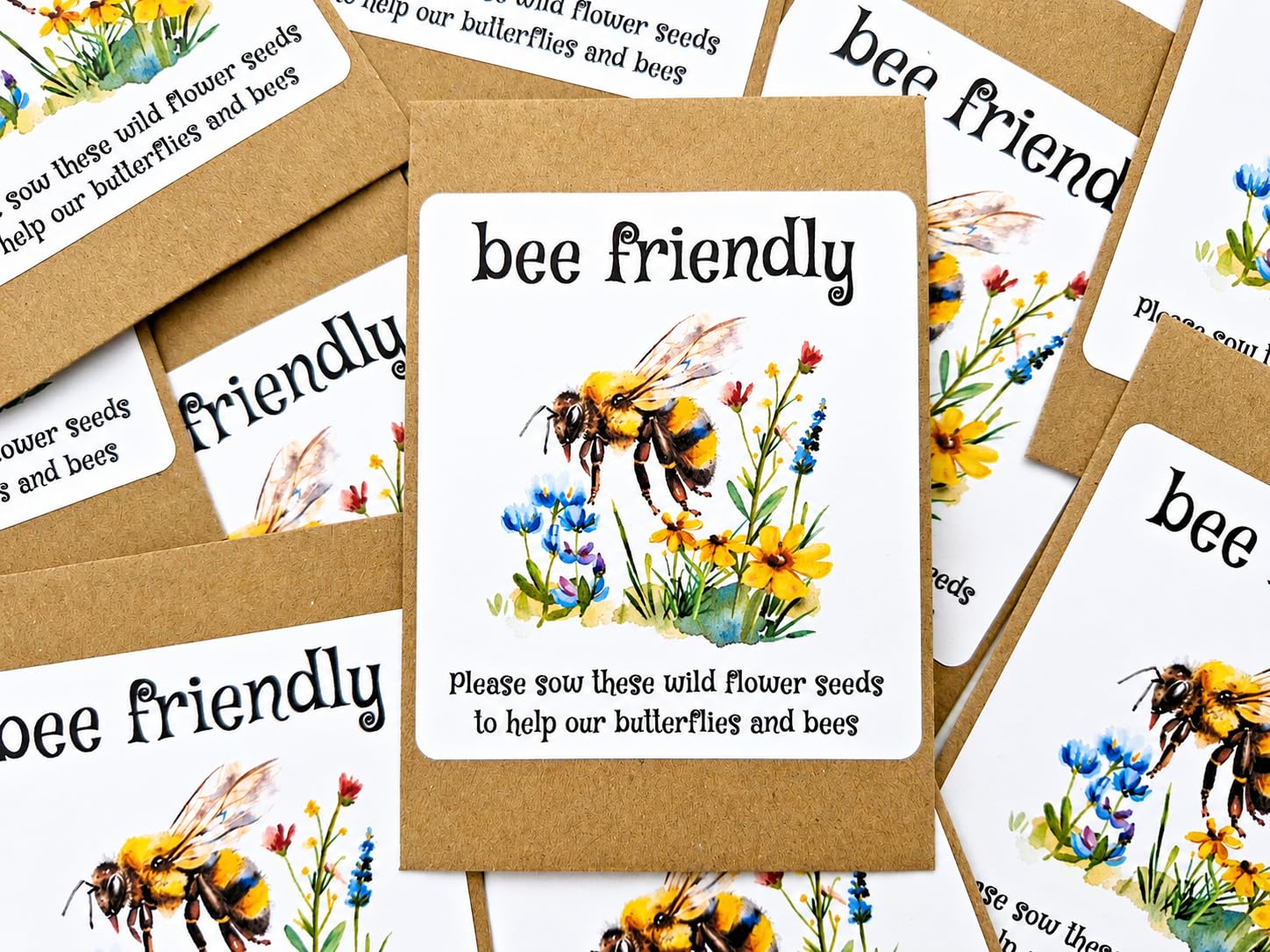 Wildflower Throw & Grow Seeds Mix Bee Friendly Party Bags Celebration Favours 2.5g per Pack (60)