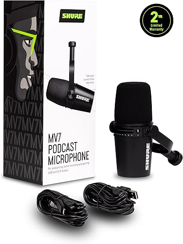 Vista 12 de Shure MV7 - Micrófono dinámico USB/XLR de metal, salida de auriculares integrada, tecnología de aislamiento de voz, certificación TeamSpeak y Zoom