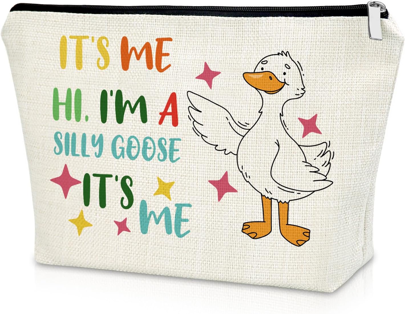 Sazuwu Silly Goose Gifts for Women Makeup Bag Goose Lover Gift Goose Themed Birthday Party Cosmetic Bag Animal Lovers Gift Ideas Toiletry Travel Pouch