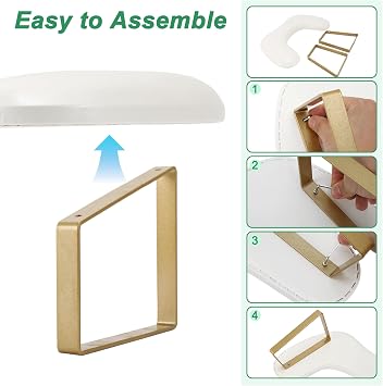 VOCOSTE Nail Arm Rest U Shaped Arm Rest For Nail Tech Nail Hand Rest | Arm Rest For Nails Golden Arc Stand 45° Angled Leather Nail Stand Manicure Hand Rest Pillow for Beginners Pedicure