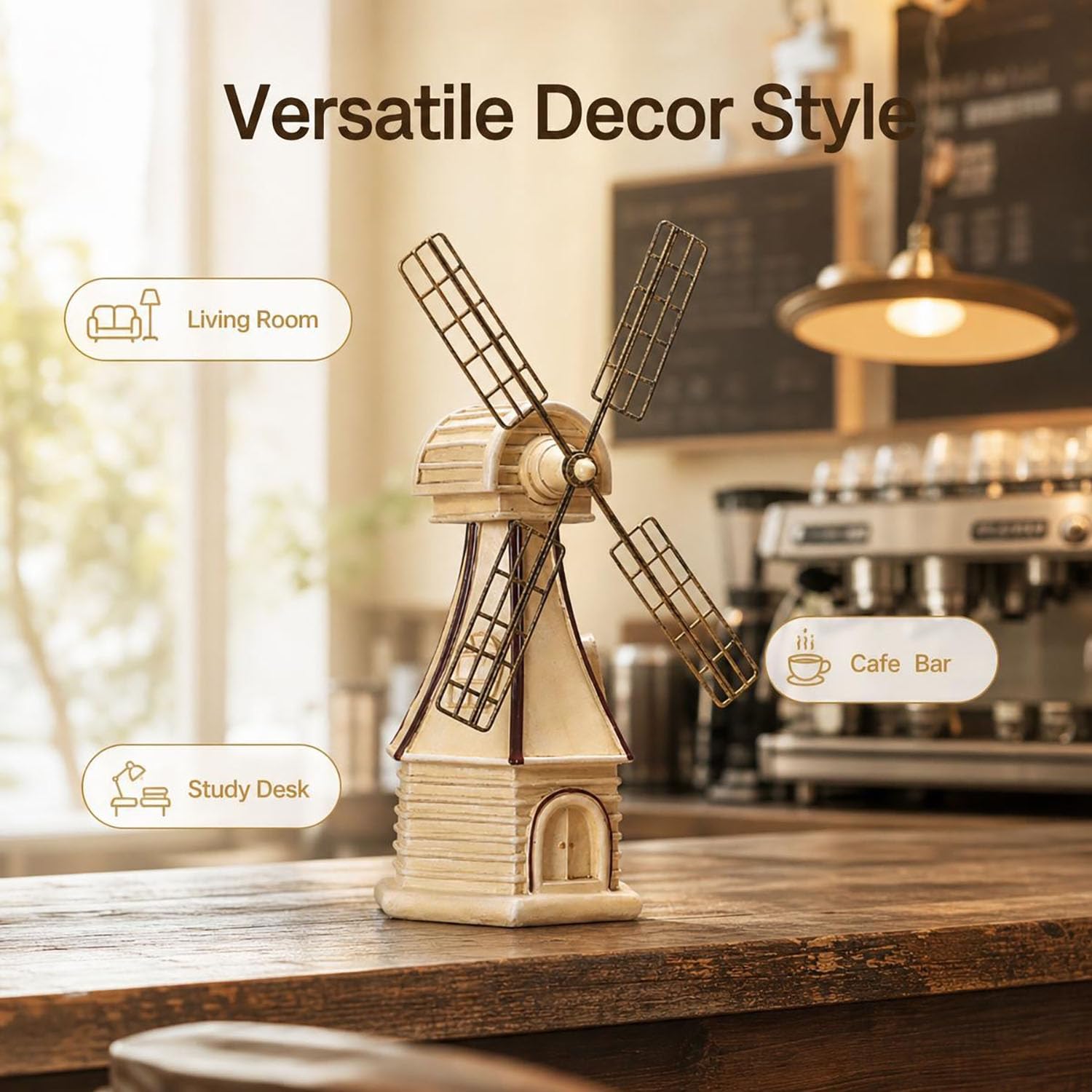 Vintage Dutch Windmill Model Rustic Farmhouse Windmill Craft