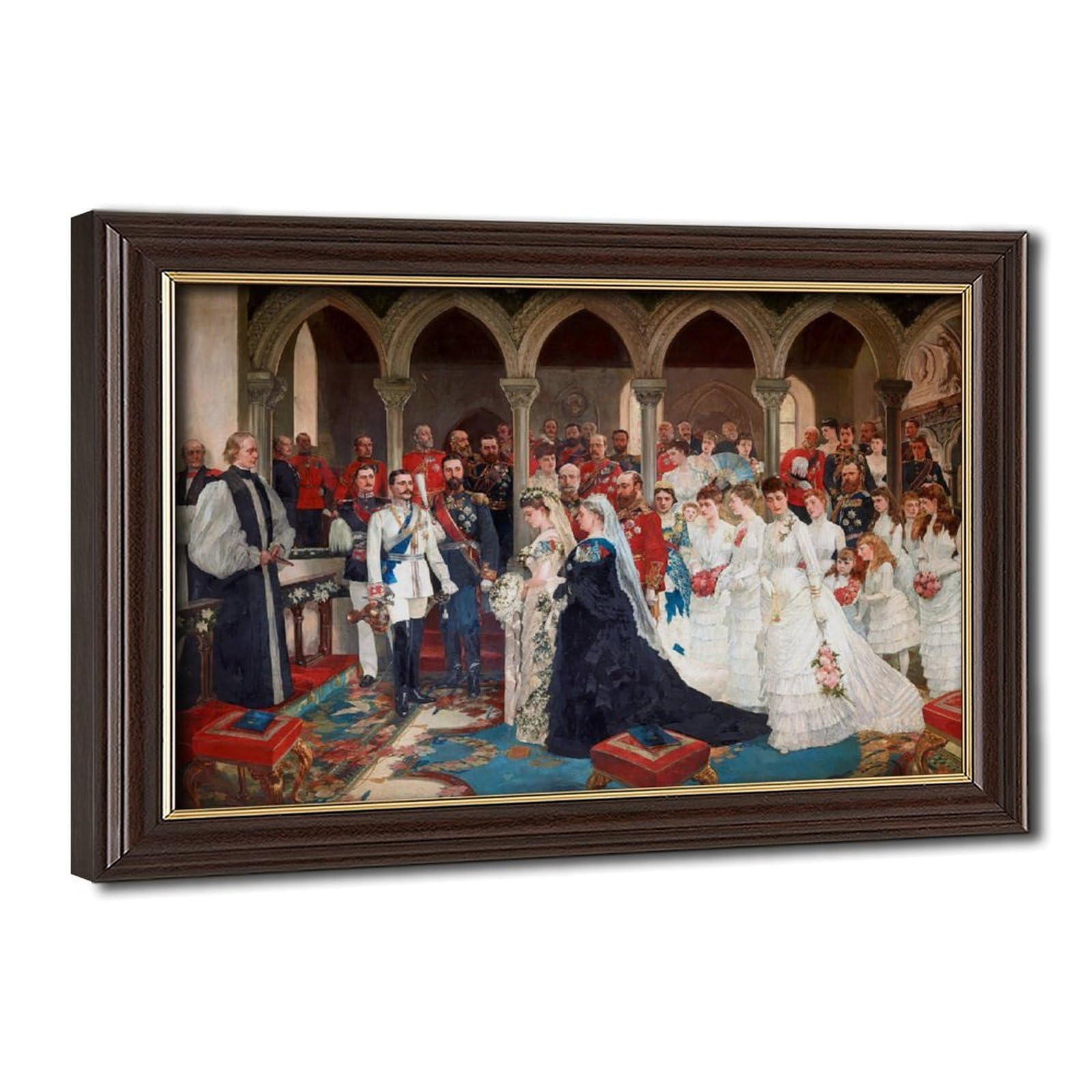WCYB The Marriage of Princess Beatrice, 23rd July 1885 by Richard Caton Woodville Prints Posters Canvas Deco Paintings Wall Art For Office Hangable Frame 1