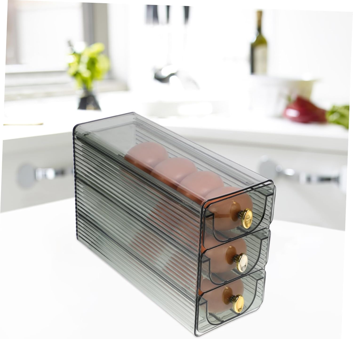 Refrigerator Egg Storage Organizer Multi-layer Egg Holder for Fridge Food Grade Plastic Tray