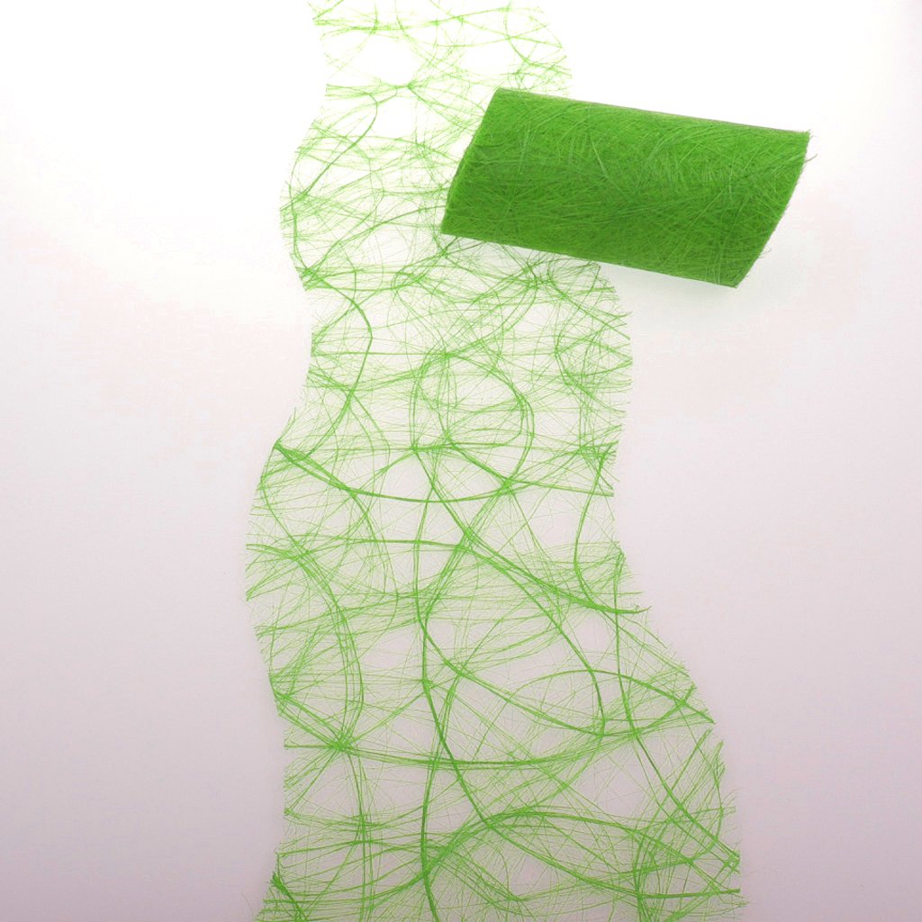 Chemin de table Sizoweb à coupe ondulée vert clair pour décoration ajourée