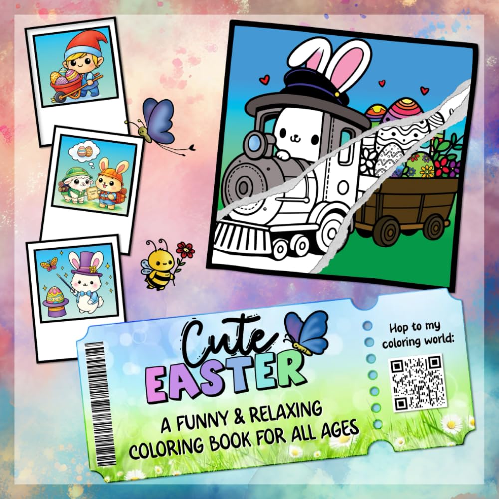 Cute Easter Coloring Book for Kids: Simple and Fun Spring Coloring Pages for Ages 4–8 (Pawsitive Vibes Coloring Series)