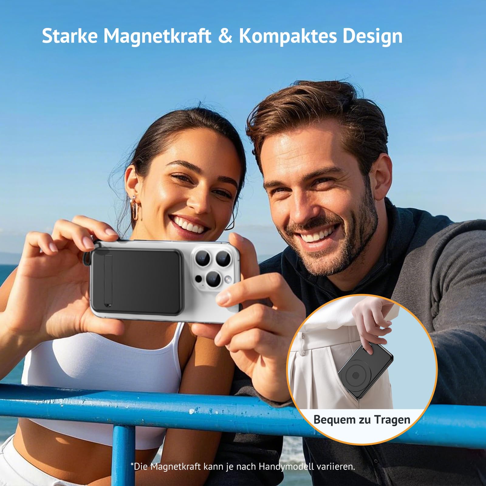 Magsafe Powerbank 10000mAh 22.5W Magnetische - Kabelloses Externe Handyakkus mit Typ-C-Eingang und -Ausgang USB-C, LED-Anzeige Kompatibel for iPhone 16 15 14 13 12 Pro Max Serie, Galaxy Muctsda