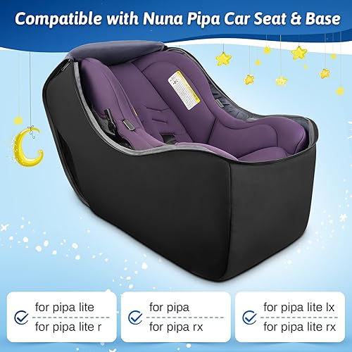 Miniatura 2 de YOREPEK Mochila acolchada para asiento de automóvil compatible con todos los asientos y bases de automóvil Nuna Pipa, bolsas de asiento de automóvil