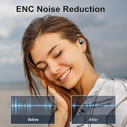 Miniatura 3 de Wireless Earbuds Bluetooth 5.3 Headphones Sports, 48H Over Ear Buds with ENC Mic, Stereo Deep Bass Bluetooth Earbuds with Secure Earhooks, LED