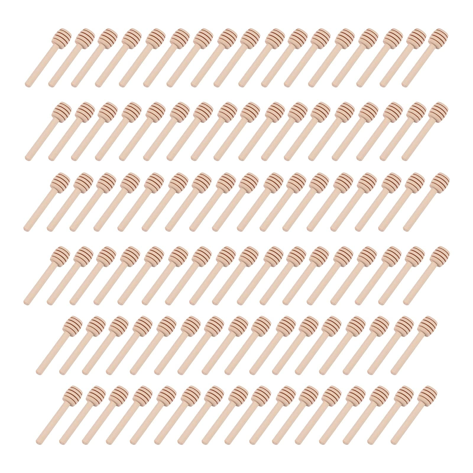 Lot de 100 cuillères à miel, mini cuillères en bois pour miel, confiture, miel, petits bâtonnets de miel, pour mariage, anniversaire, fête prénatale, Noël, fête, collection