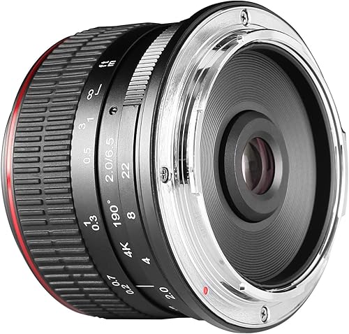 Miniatura 9 de Meike0.25 pulgadas F2.0lente Fisheye circular para Sony A6500, A6000, A6100, A6300, Nex3, Nex3n, Nex5, Nex5t, Nex5r, Nex6, Nex7, A7II, A7SII, A7RII,