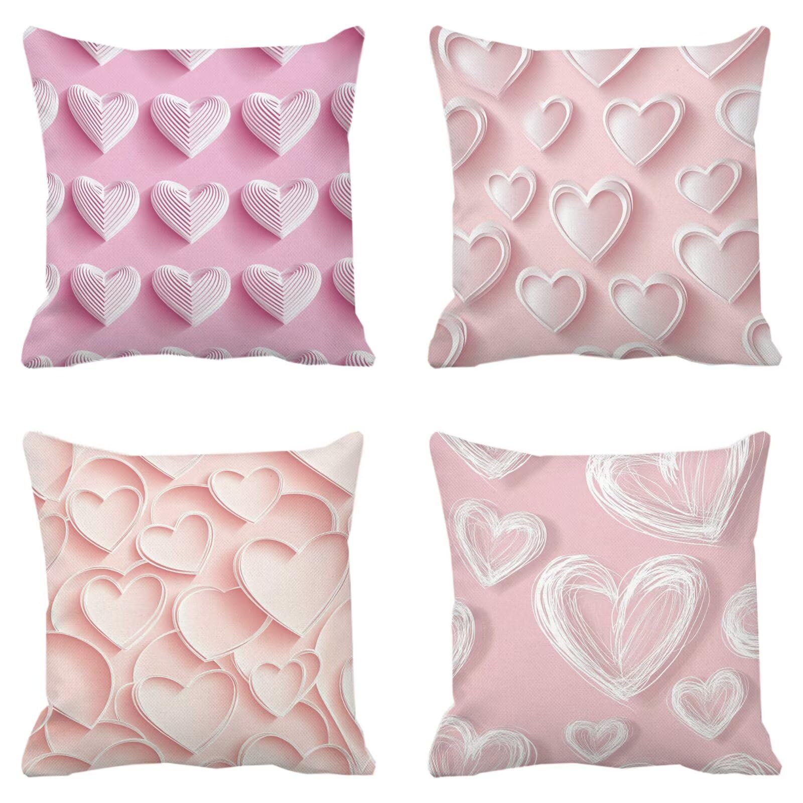 Taie oreiller coussin canapé lilas lot de 4 housses 40x40 cm