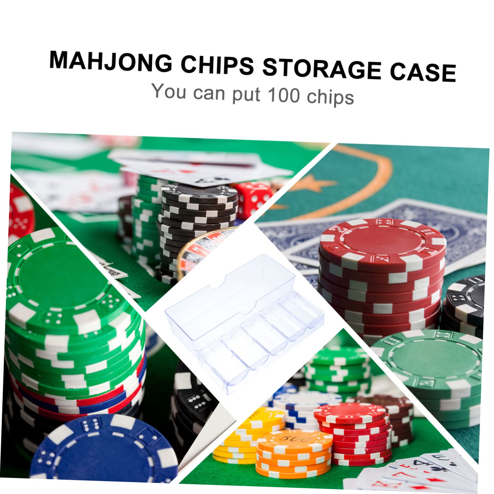 Boîte De Rangement Compacte Transparente Pour Jetons - Mahjong, Poker, Jeux De Cartes - Idéale Voyages