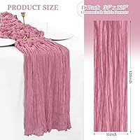 Vista 163 de Showgeous 10 Pack Baby Pink Cheesecloth Table Runner 10FT Long Semi-Sheer Gauze Table Runner Boho or Rustic Wedding Decor for Wedding Decor Arch