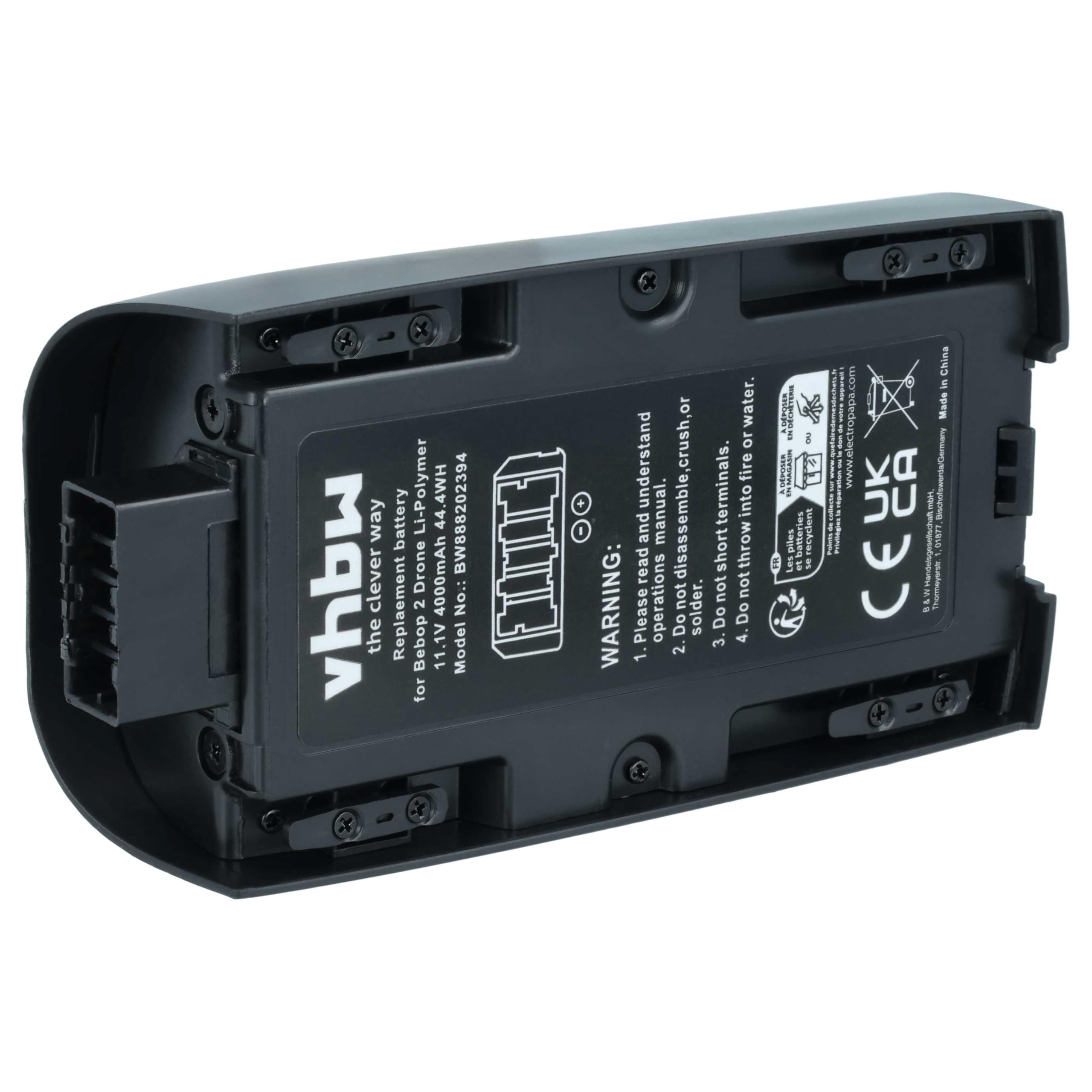 vhbw Batterie Compatible avec Parrot Bebop 2, 2 Pro Drone (4000mAh, 11,1V, Li-polymère)