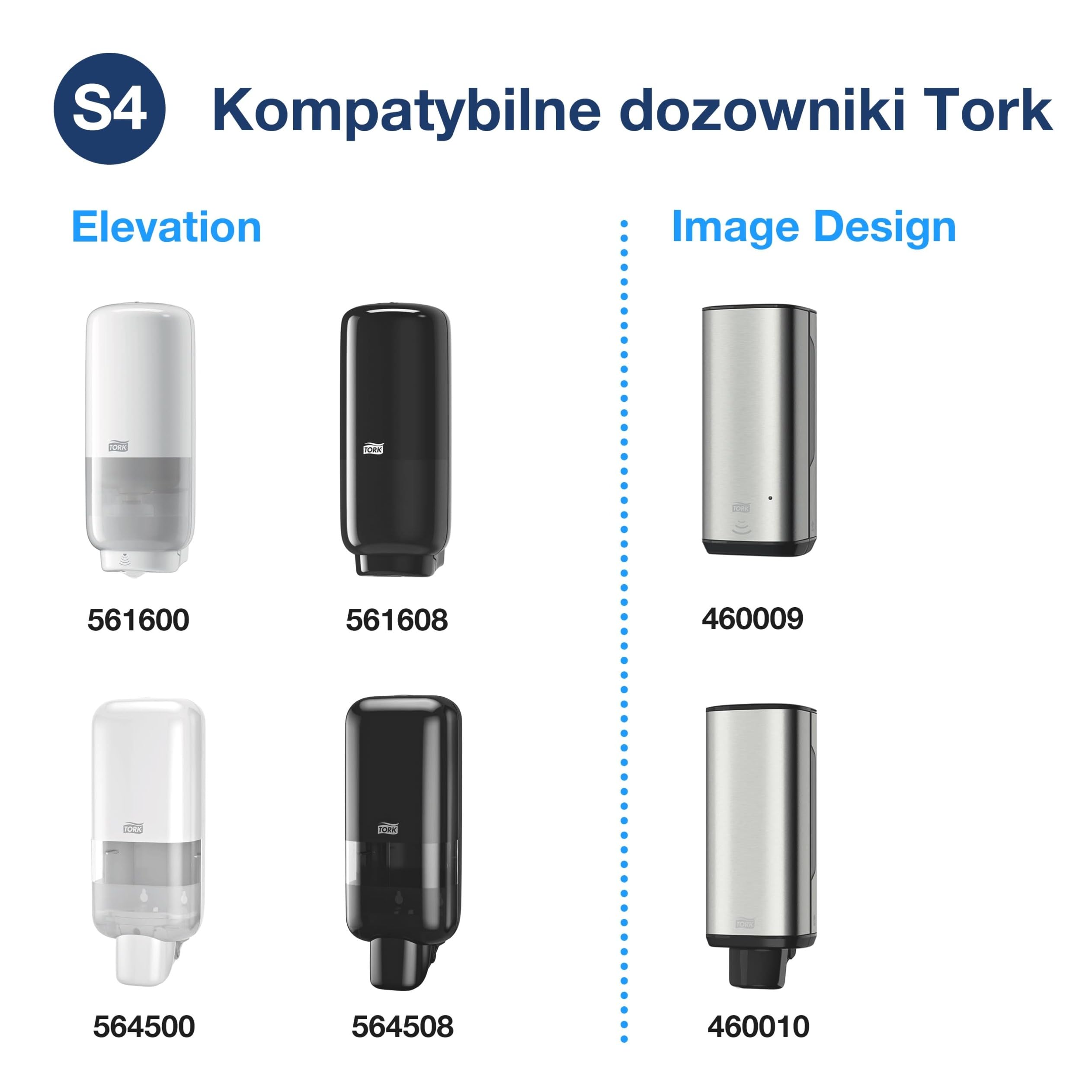 Tork Luksusowe Mydło w Płynie S4, o Zapachu Jaśminu, Róży i Lilii, 6 x 1000 ml, 424901