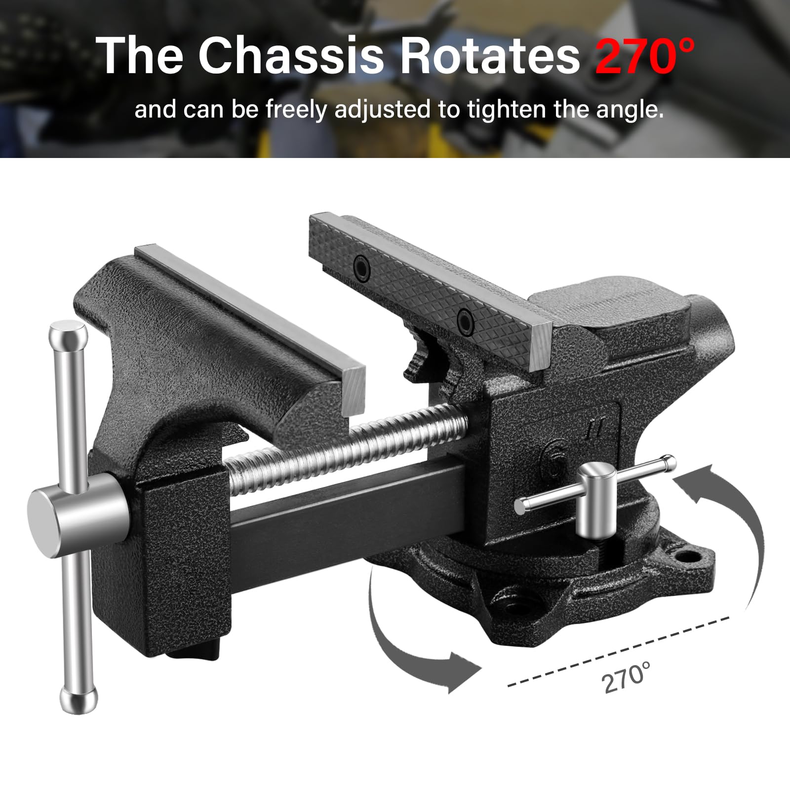 Yost Vises BV-6 Morsa Da Banco Multiuso 6'' | Ghisa 30.000 PSI, Ganasce Sostituibili, Base Girevole 120° - 2