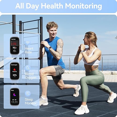 Miniatura 2 de Reloj de seguimiento de actividad física con monitor de sueño de oxígeno en sangre y frecuencia cardíaca, reloj inteligente impermeable IP68,