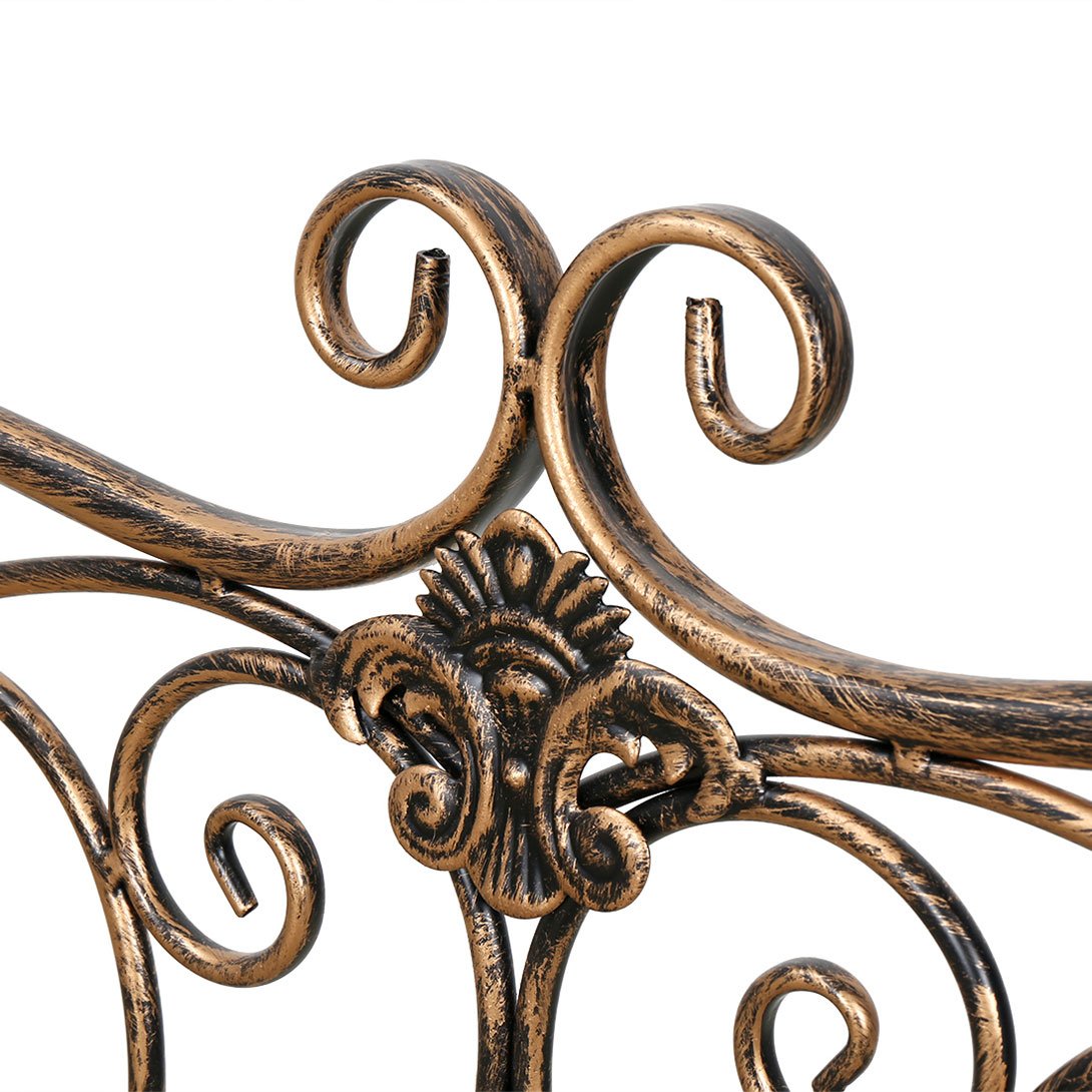 Banc Exterieur Jardin Metal, Banc Vintage, Canape Jardin 2 Places, 133 * 49 * 90 cm