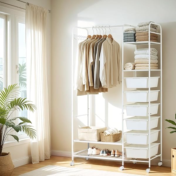 Levede Heavy Duty Garment Rack with Shelving