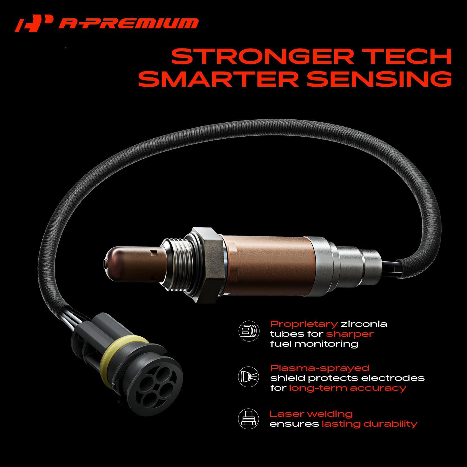 A-premium Sonda lambda compatibile con Honda Accord, Crosstour, Odyssey, Pilot, Ridgeline e Acura Mdx, Rdx, Rl, Tl, Tsx, Zdx, 3,2 l, 3,5 l, 3,7 l, Downstream, set da 2 pezzi, ricambio # 36542R70A01