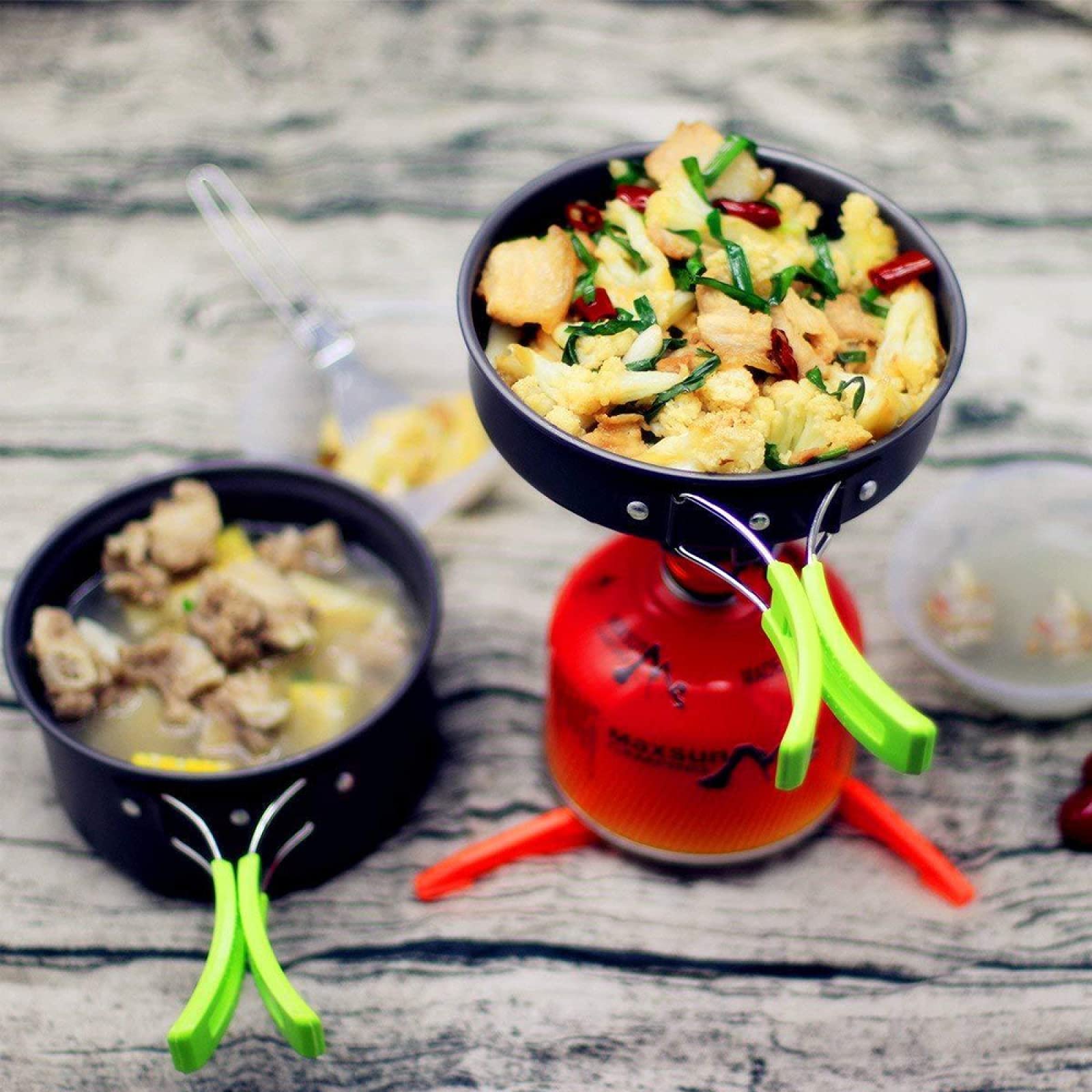 Amazon.co.jp: キャンプクッカーアルミクッカーセットアウトドア鍋