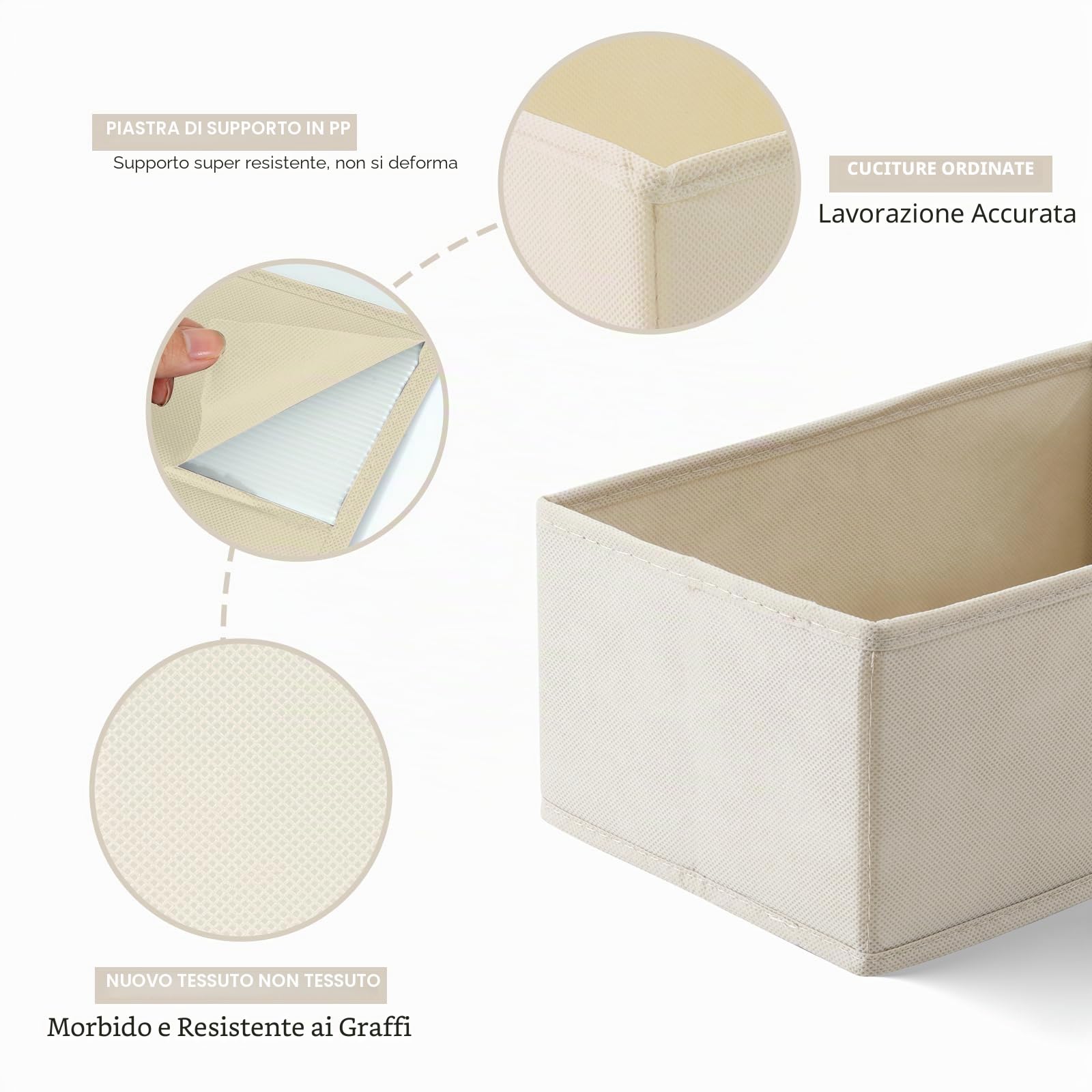 Malm Organizzatore per Malm Comò Cassettiera Organizzatore per Vestiti Pieghevole e Lavabile Flessibile Combinabile Armadio Organizzatore per Armadio o Cassettiera 14 Pezzi, Beige