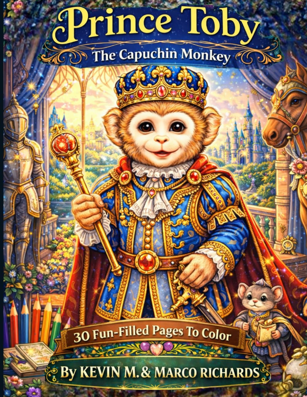 Prince Toby The Capuchin Monkey: 30 Fun Filled Pages To Color