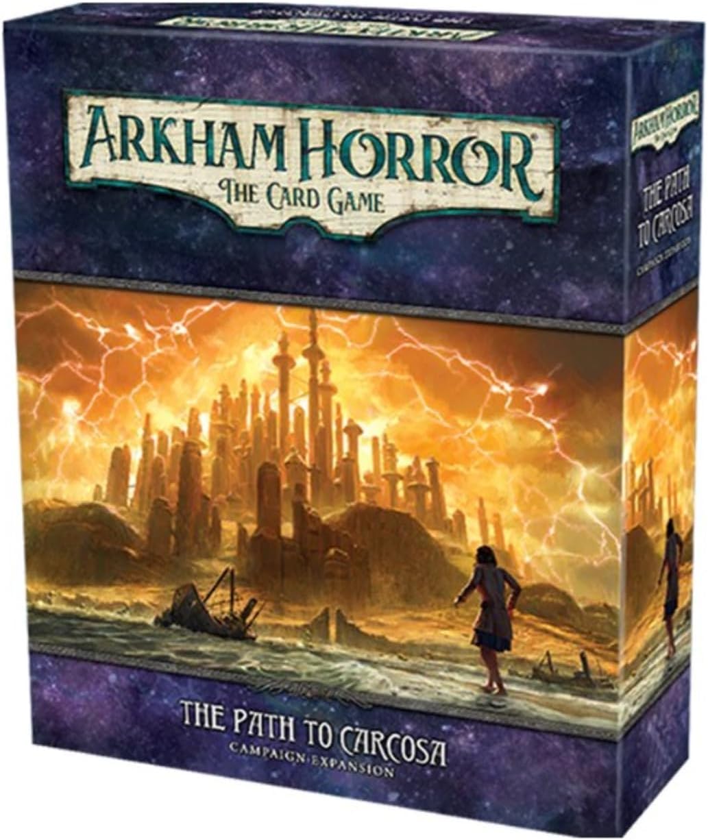 Asmodee Arkham Horror The Card Game The Path to Carcosa CAMPAIGN EXPANSION - Embrace the Madness, Lovecraftian Cooperative LCG, Ages 14+, 1-4 Players, 1-2 Hour Playtime
