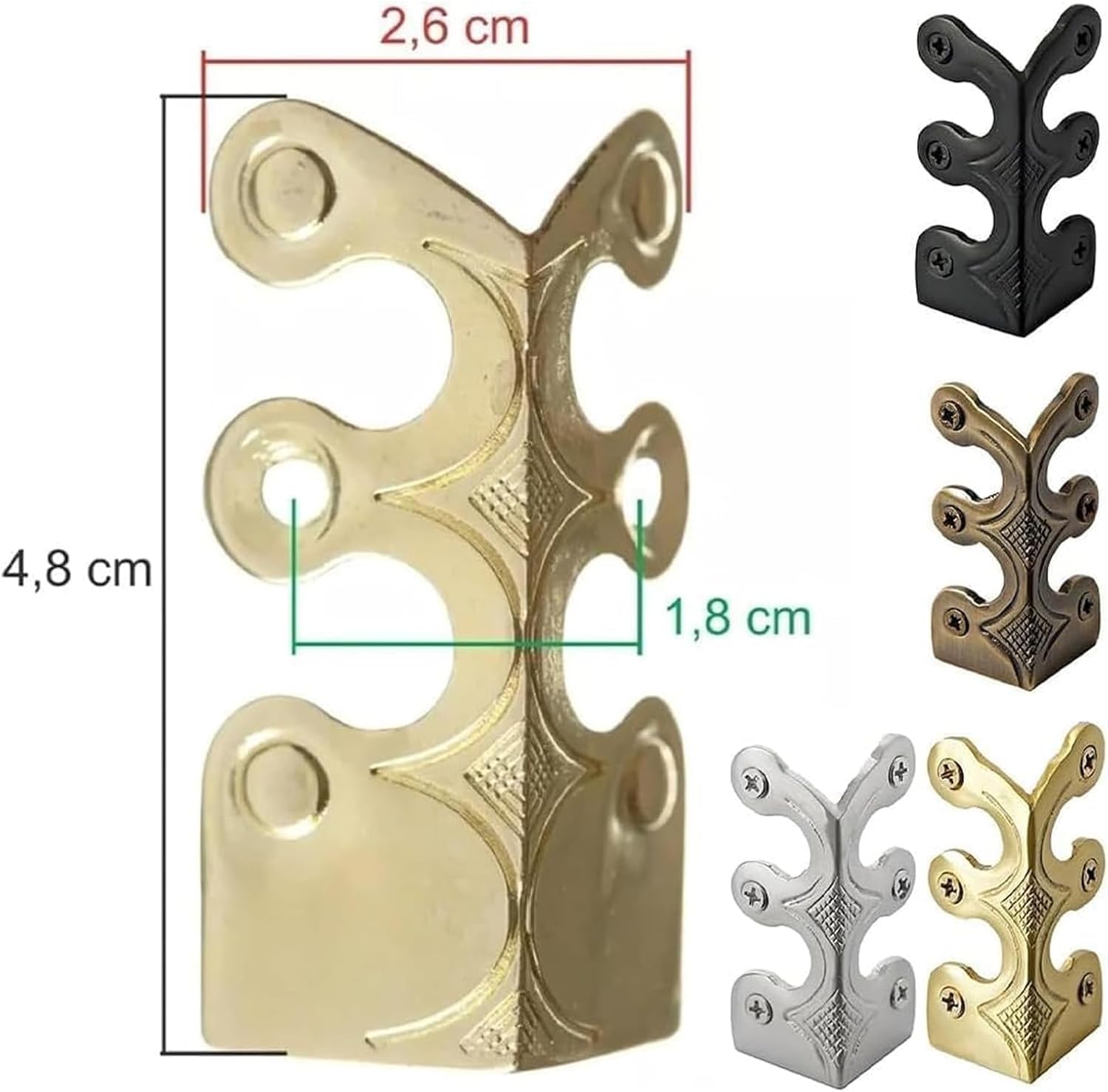Baseboard Corner Protectors, 20pcs Baseboard Corner Blocks, Vintage Metal Corner Guards & Edge Protectors for Furniture and Stairs (Bronze)