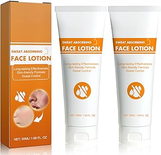 Face Antiperspirant, Face Sweat Blocker, Face Discourage Sweat, Face No Sweat Lotion for Face, Body, Forehead, and Scalp Dry, Excessive Sweating & Hyperhidrosis, Oily Skin Control (2PCS)