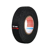 Vista 2 de HSTECH 8 rollos de cinta de tela para arnés de alambre, cinta de tela para arnés de cableado de altavoz, cinta adhesiva negra, para arnés de cables