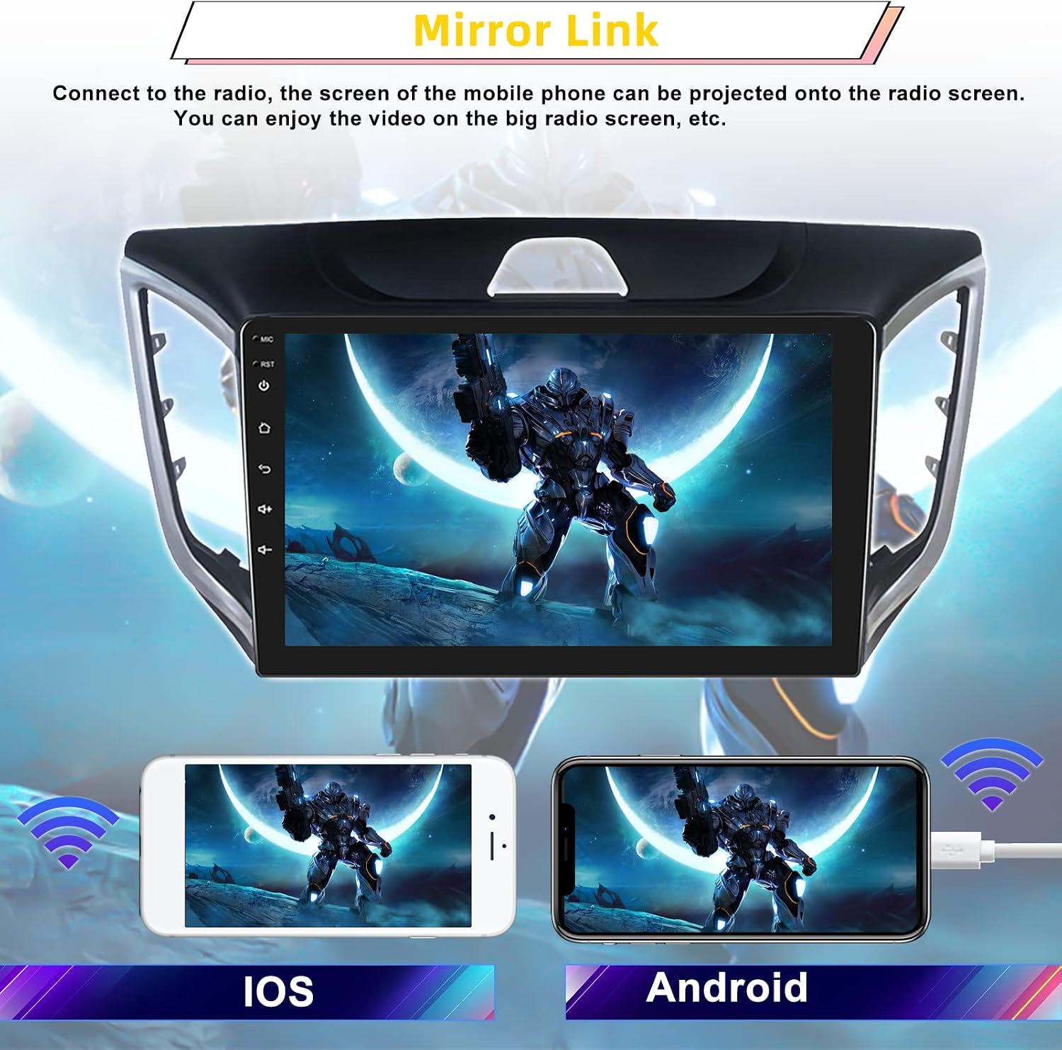android car stereo for hyundai creta ix25 2015 2016 2017 2018 2019 head unit 10 1 inch touchscreen radio multimedia player gps bluetooth wifi fm mirro