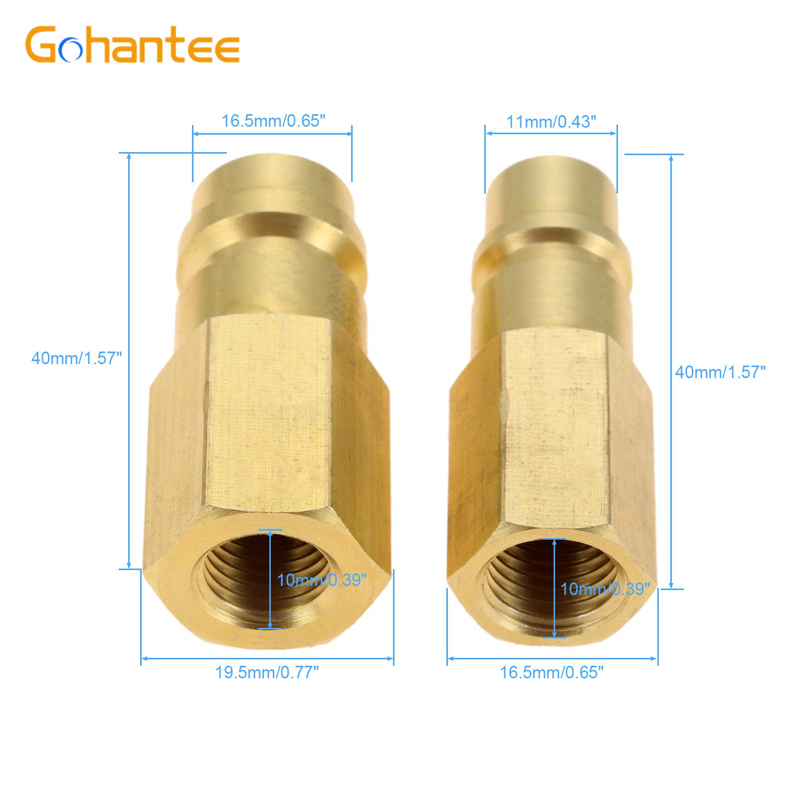 gohantee R12 R22 R502 Schraube auf R134A Fast Conversion Adapter Ventiladapterschalter, Adapter R12 auf R134a, High/Low Side 1/4" SAE (7/16"-20 Gewinde) Anschlüsse