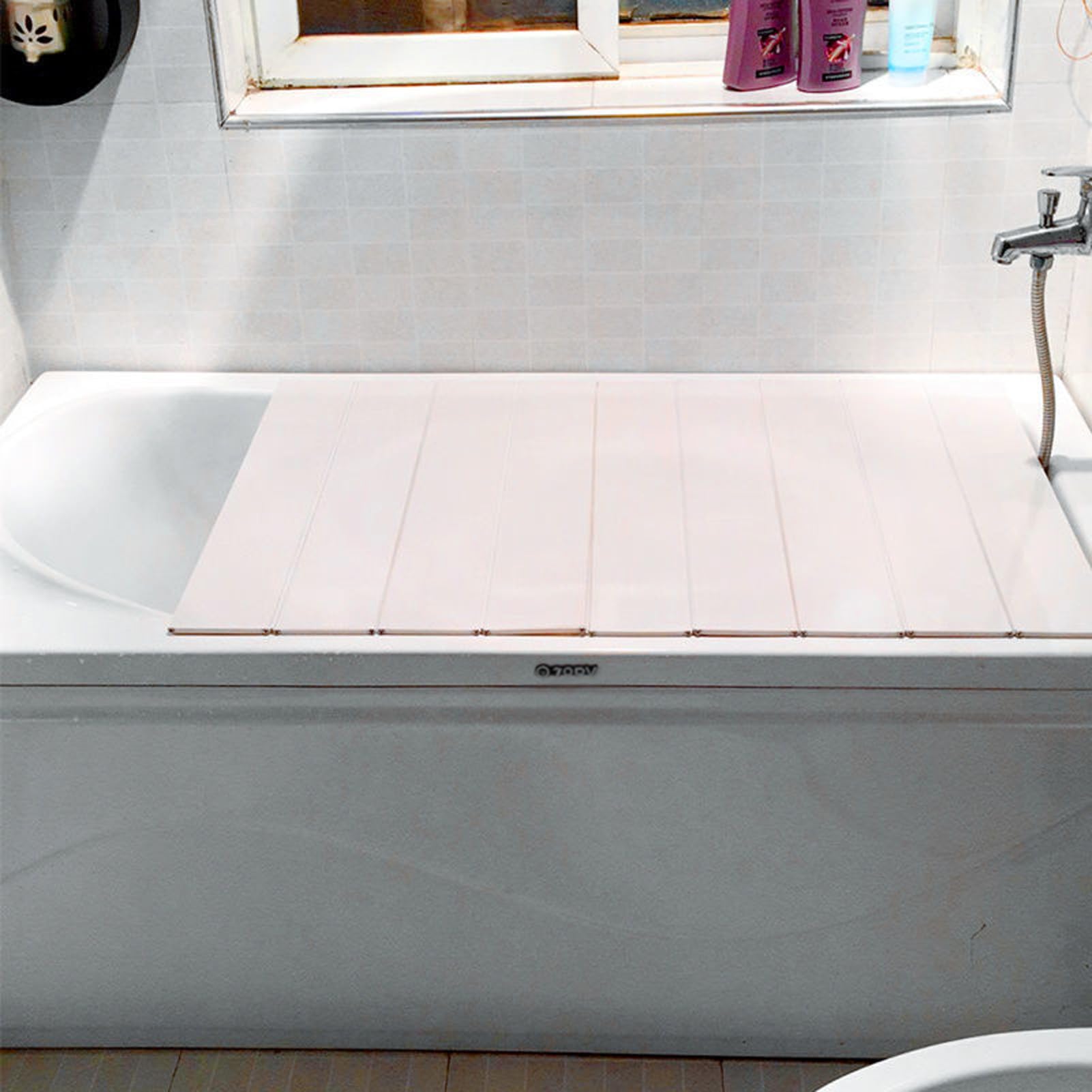 Wodoodporna taca do wanny z PCW, 85 cm x 80 cm, pokrowiec na wannę, idealny do domu, hotelu, spa, stylowe i funkcjonalne akcesoria kąpielowe dla relaksu i organizacji
