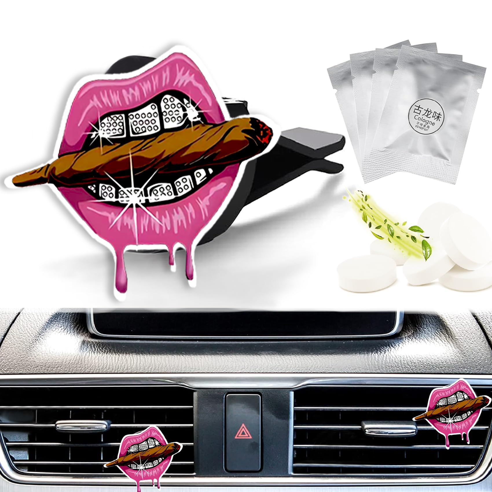 Red Lips Car Vent Air Freshener Clips Scented Air Conditioner Clip