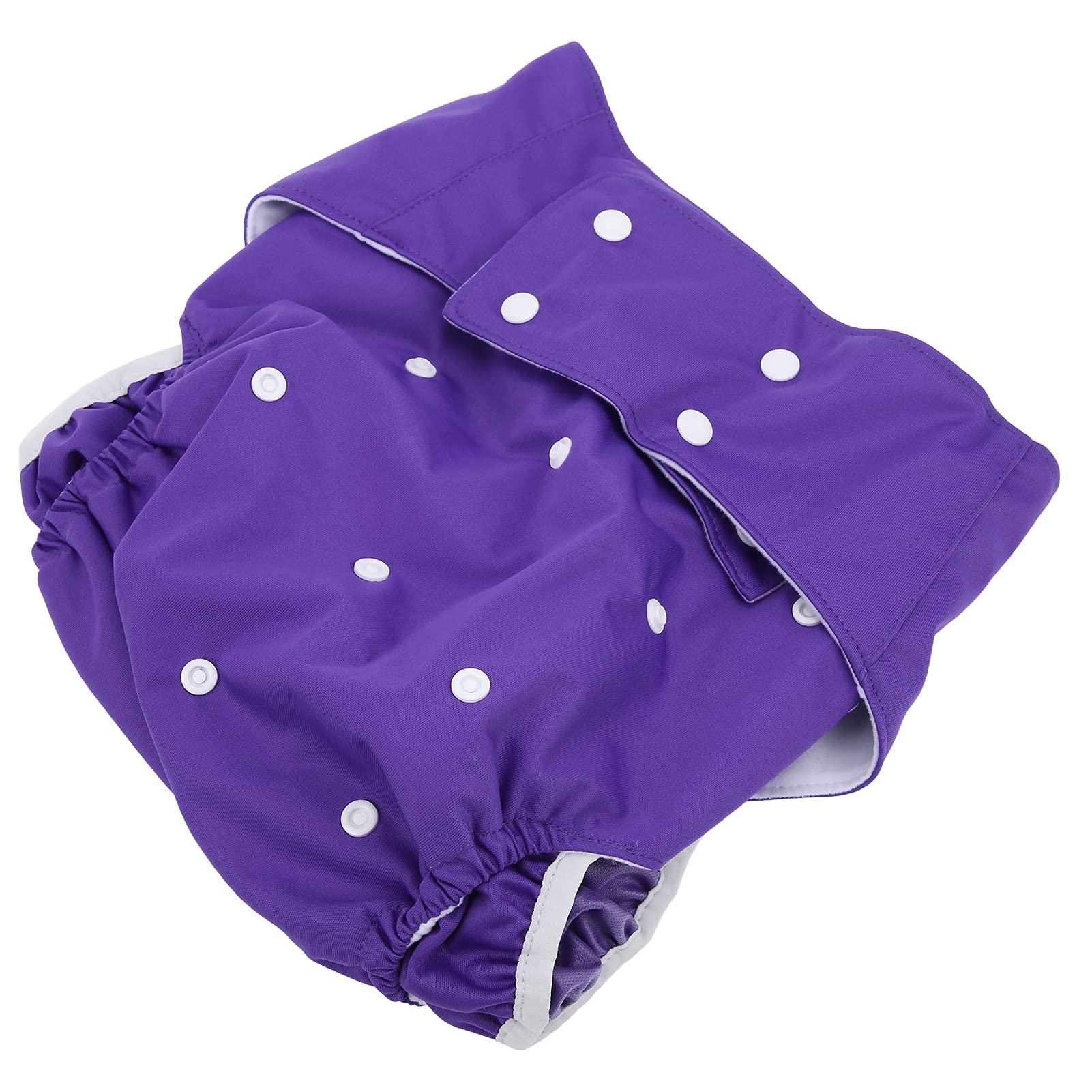 Adult Cloth Diapers, Reusable Diapers Adjustable Anti Leakage Reusable Pocket Nappy Cloth Diaper for Elderly Disabled Incontinence (Purple)