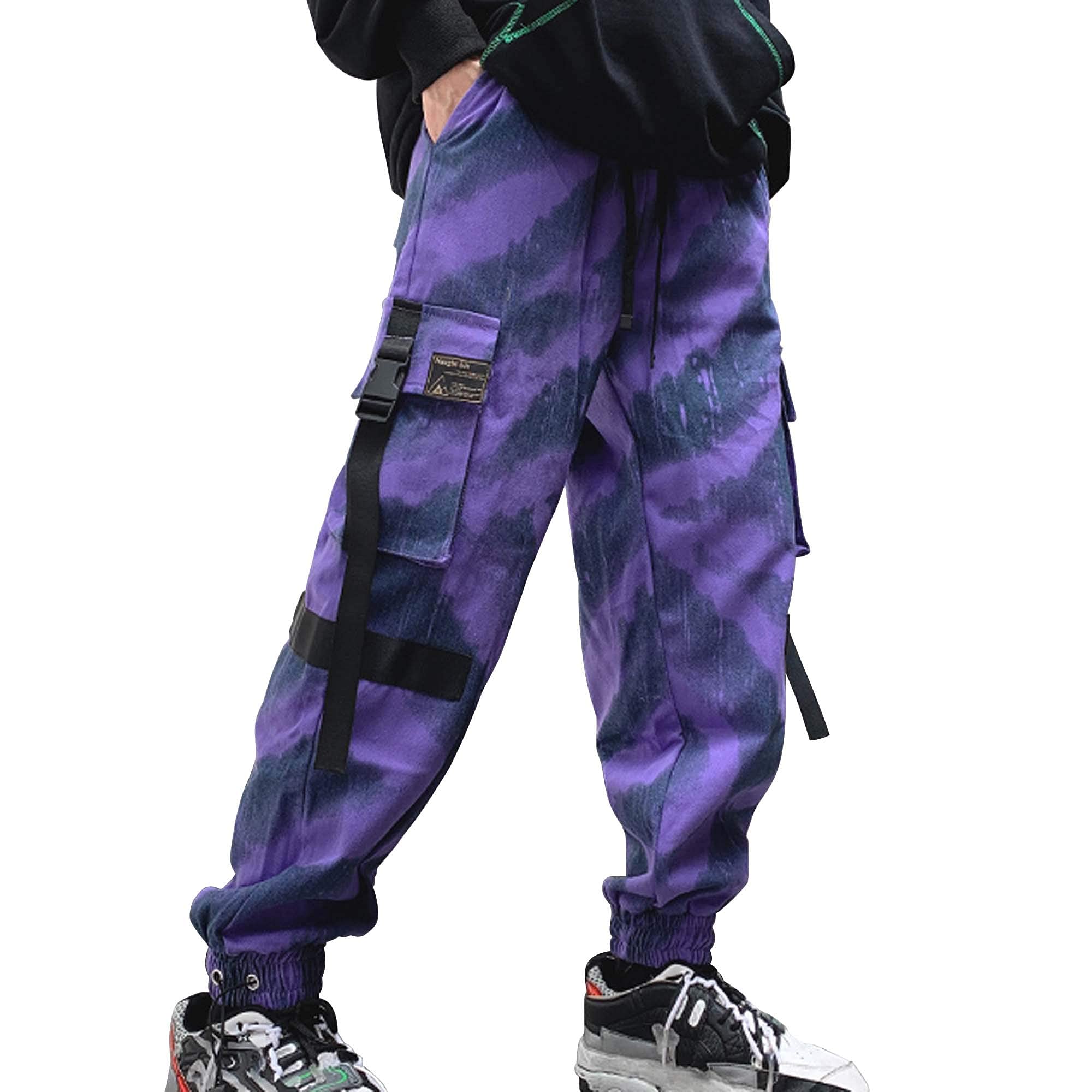 XYXIONGMAO Streetwear Harem Pantaloni per Uomo Hip Hop Techwear Pantaloni Giovanili Casual Pantaloni Allentati Multi-Pocket Sport Tuta