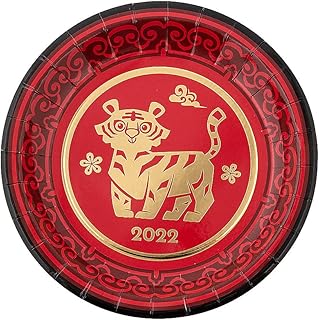 Fun Express Lunar New Year of the Tiger Paper Dessert Plates - 8 Ct.