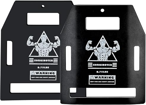 Weight Vest Plates - 8.75lb/5.75lb/19.5 Pairs | Curved and Flat Weighted Vest Plates-for Strength Training, Heavy Workout, Fitness