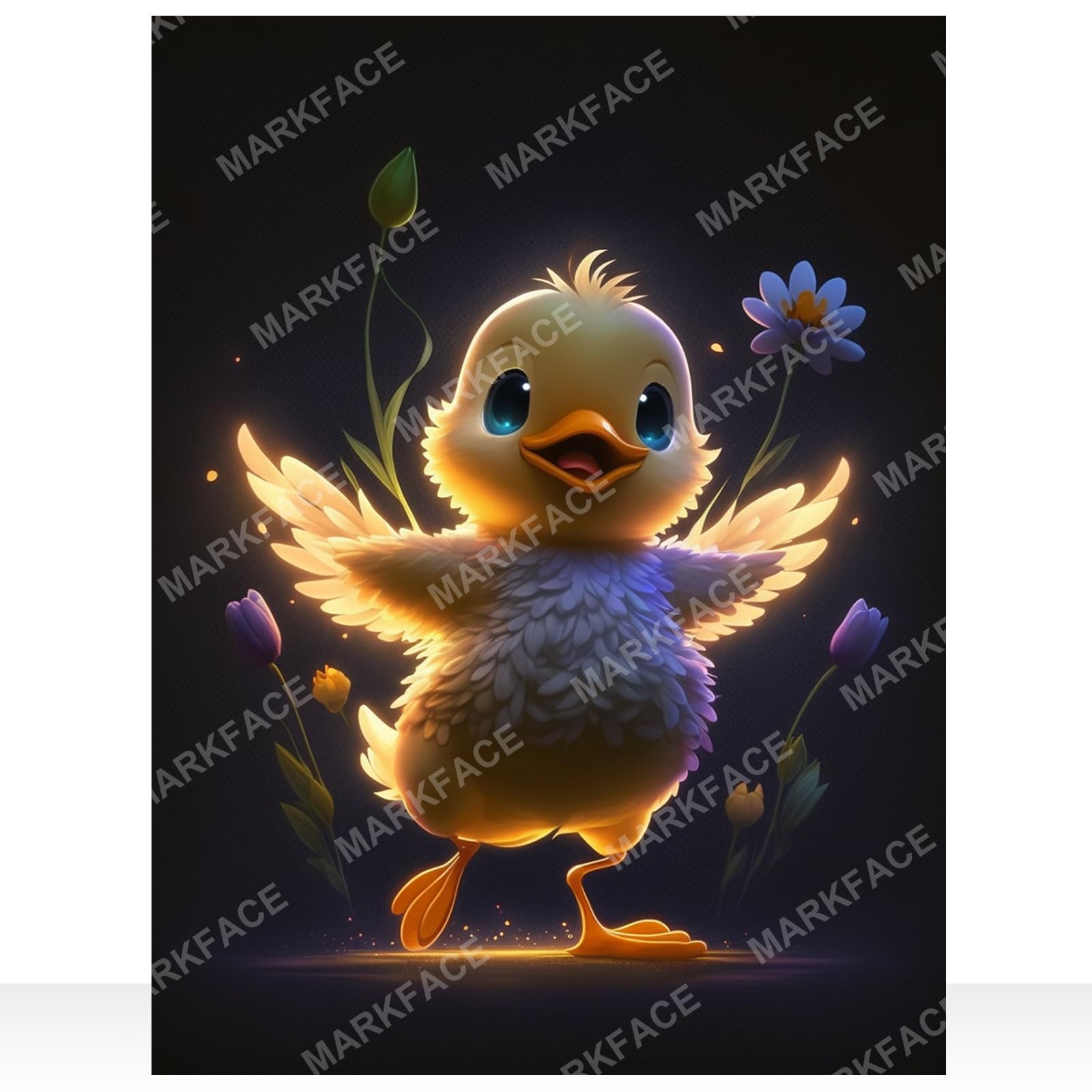 MARKFACE Duck Diamond Painting Kits,Cute Animal Diamond Art Painting Full Drill Round Gem for Adults Beginners DIY 5D Diamond Dots Art Kits Home Wall Decor