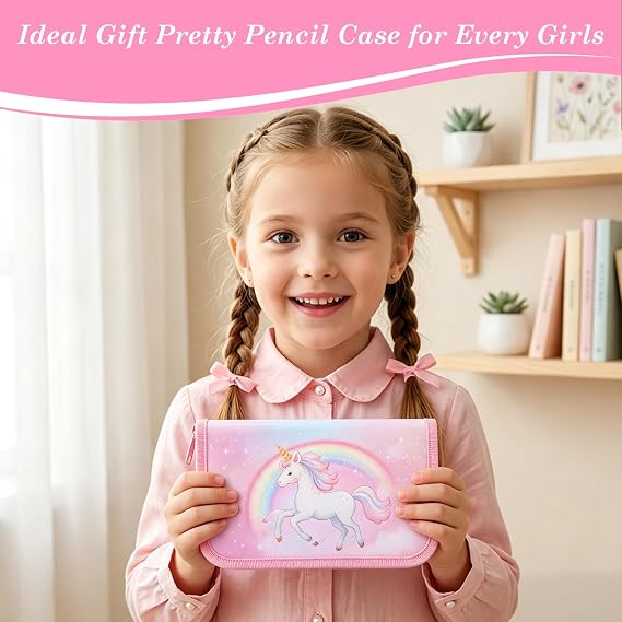 Butterfly Pencil Case Girls Pink Unit size Fashion