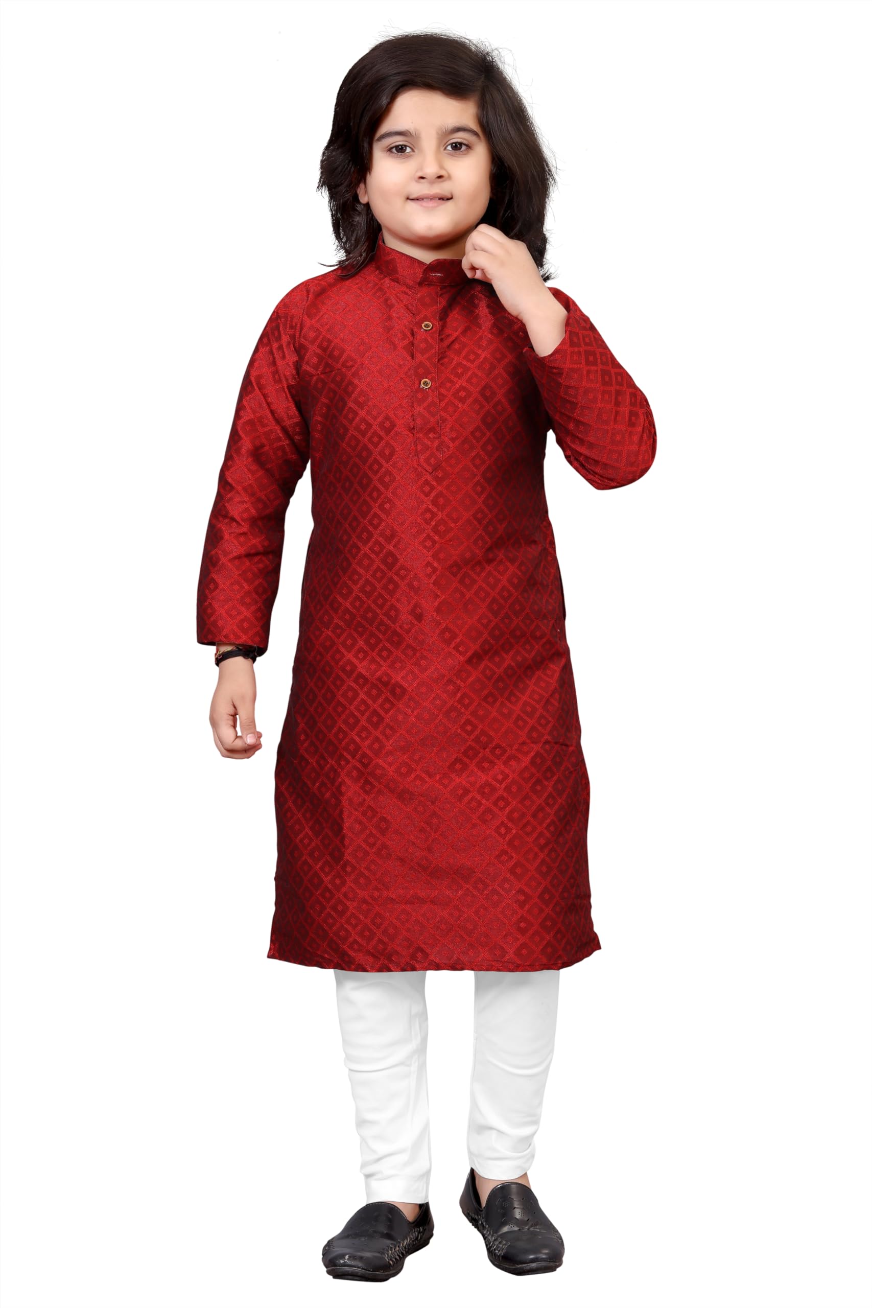 TrustousKurta pyjama for boys in silk pattern Best colours