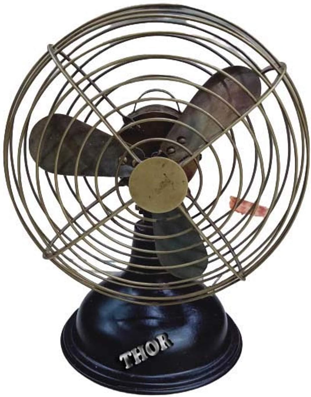 THOR INSTRUMENTS Collectible Design Brass Antique Working Table Mini Fan Nautical Desk Decor Rustic Vintage Home Decor Gifts (3x3x6 inch)