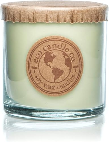 Vista 41 de Eco Candle Co. Vela reciclada, eucalipto y menta, 26 onzas. Aromas de eucalipto, menta verde y menta - 100% cera de soja, sin plomo, etiqueta y tapa