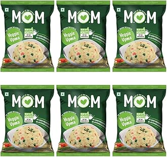 Veggie Upma Pouch, 63g (Pack of 6) - Ready to Eat | Instant Food | No Added Preservatives